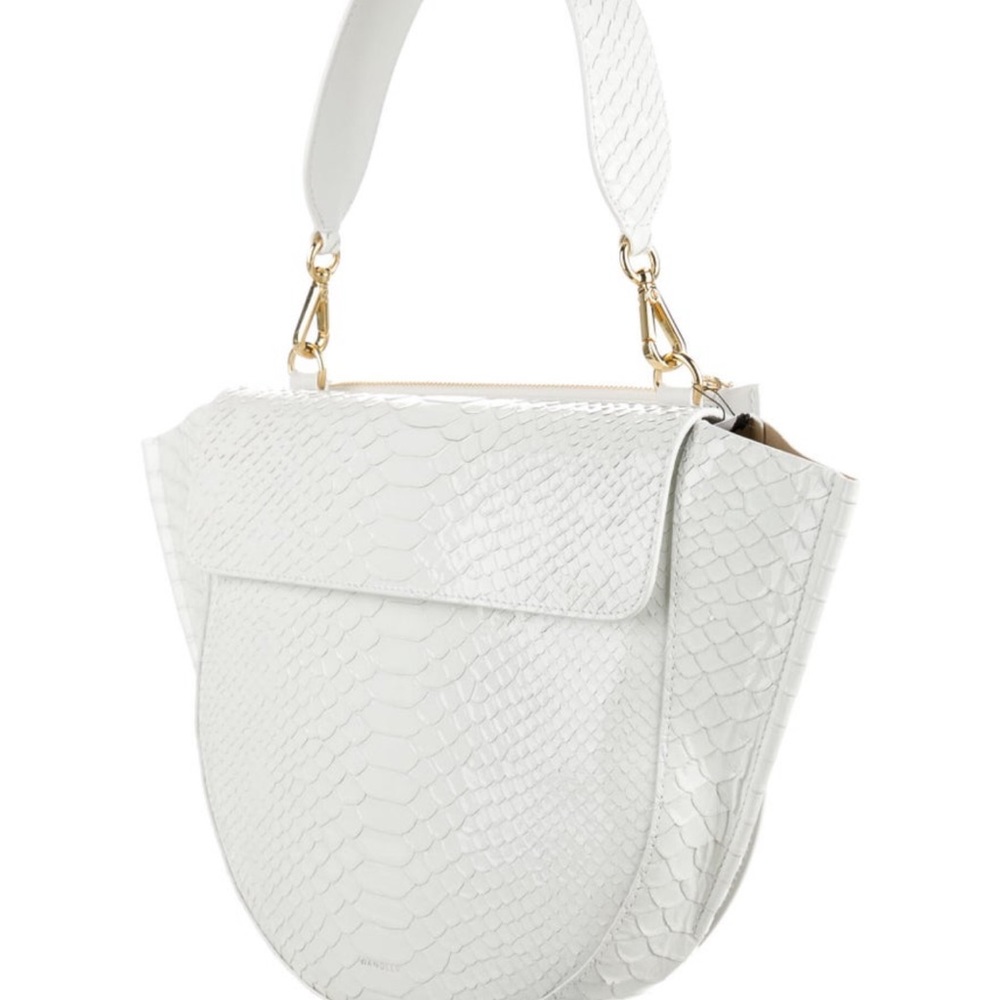 WANDLER White Leather Bag Embossed Satchel - Picture 3 of 7